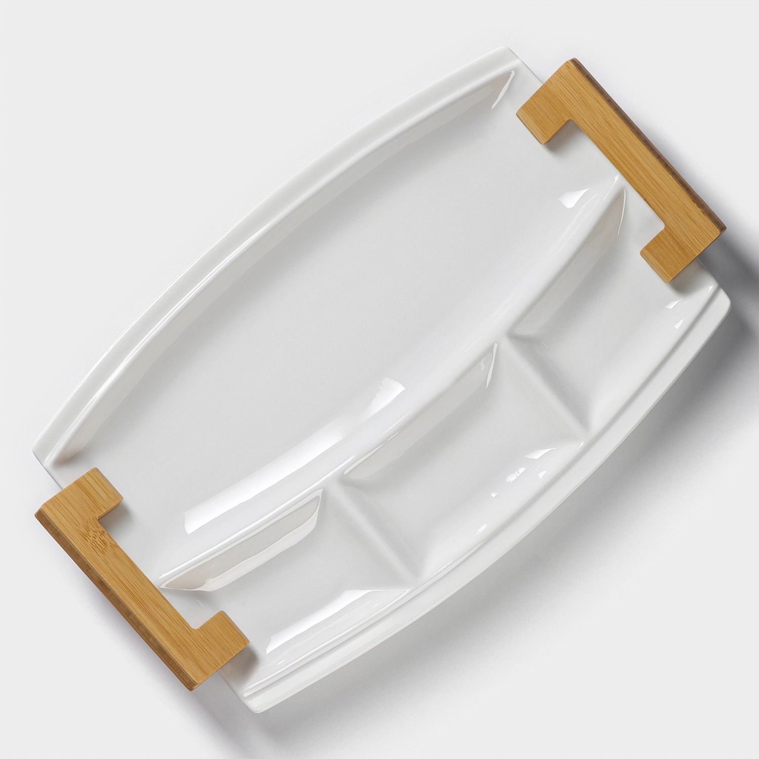 Менажница 4 ячейки "Эстет" 36,5х23х4,5 см 2682809 Менажница 4 ячейки "Эстет" 36,5х23х4,5 см 2682809