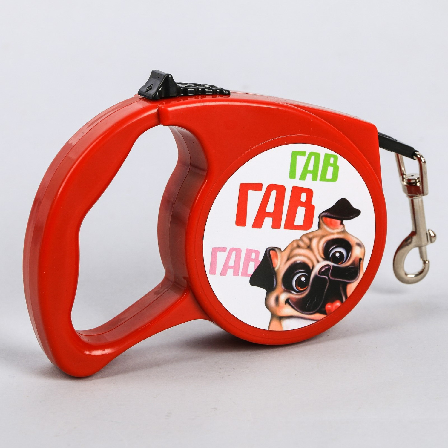 Рулетка "Гав гав", 3 м, вес животного до 12 кг, красная 4077212 Рулетка "Гав гав", 3 м, вес животного до 12 кг, красная 4077212