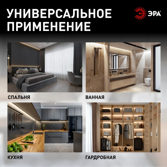 Светильник светодиодный линейный 12W 4,0К ЧЕРНЫЙ 1000лмВыкл 874х22х37 ЭРА Б0065557 *1/25