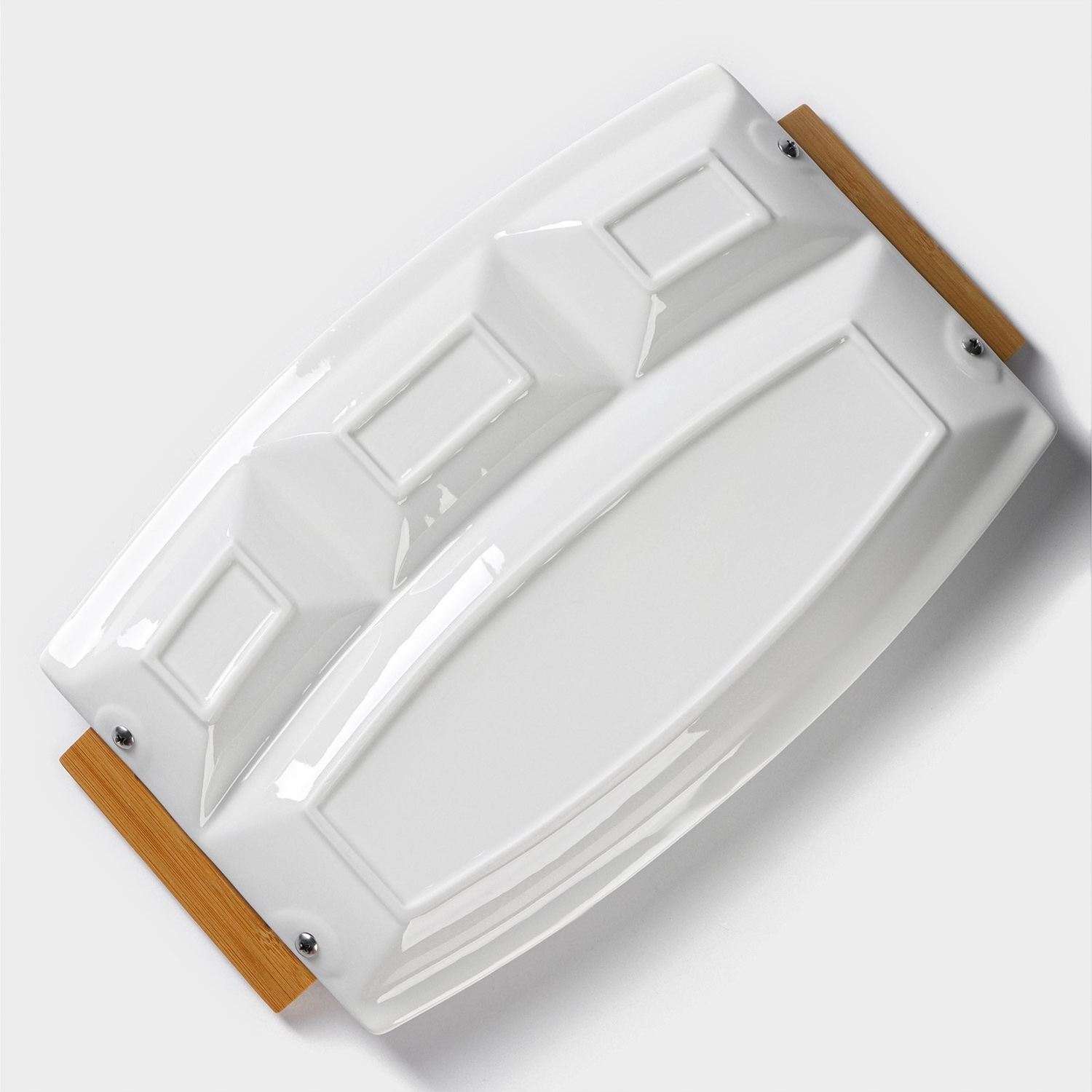 Менажница 4 ячейки "Эстет" 36,5х23х4,5 см 2682809 Менажница 4 ячейки "Эстет" 36,5х23х4,5 см 2682809