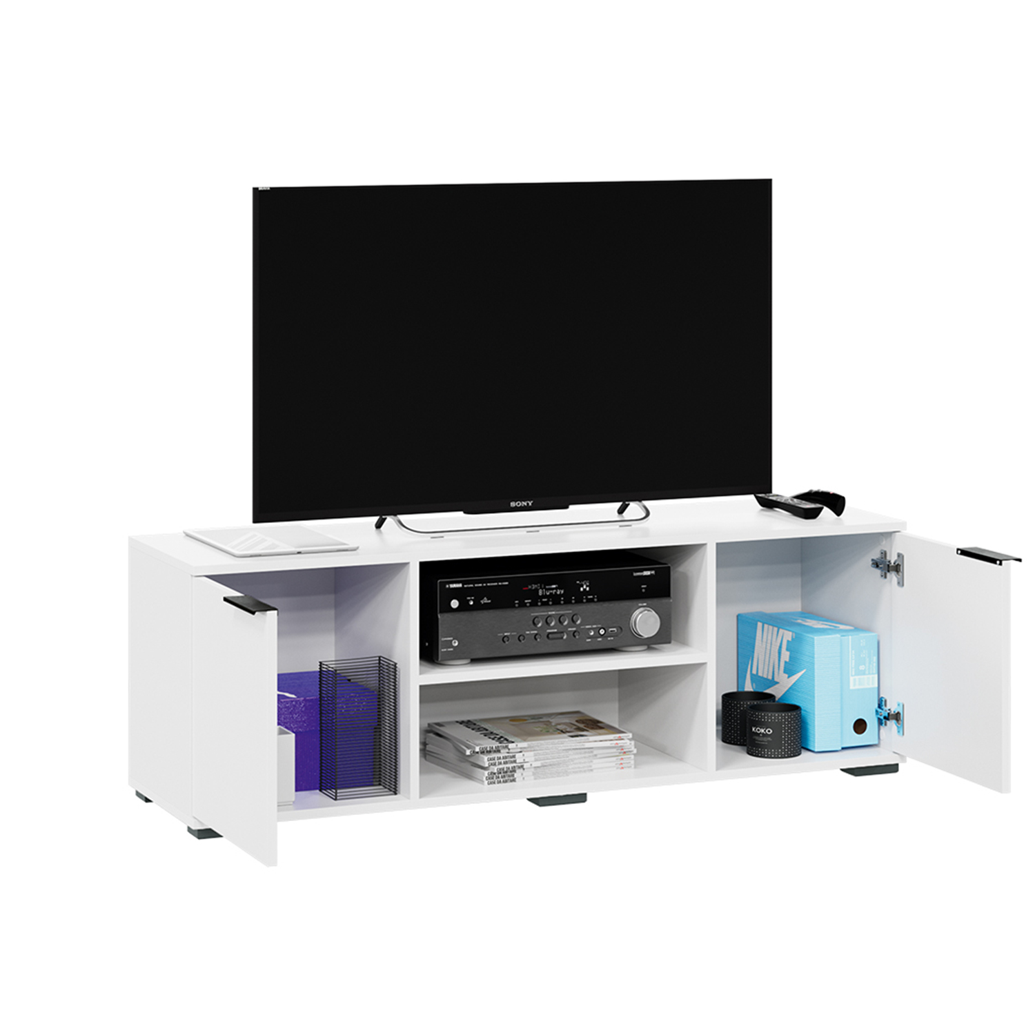 Тумба под ТВ Исп.2  1711*3,710*452 (Белый ясень) Агата*1