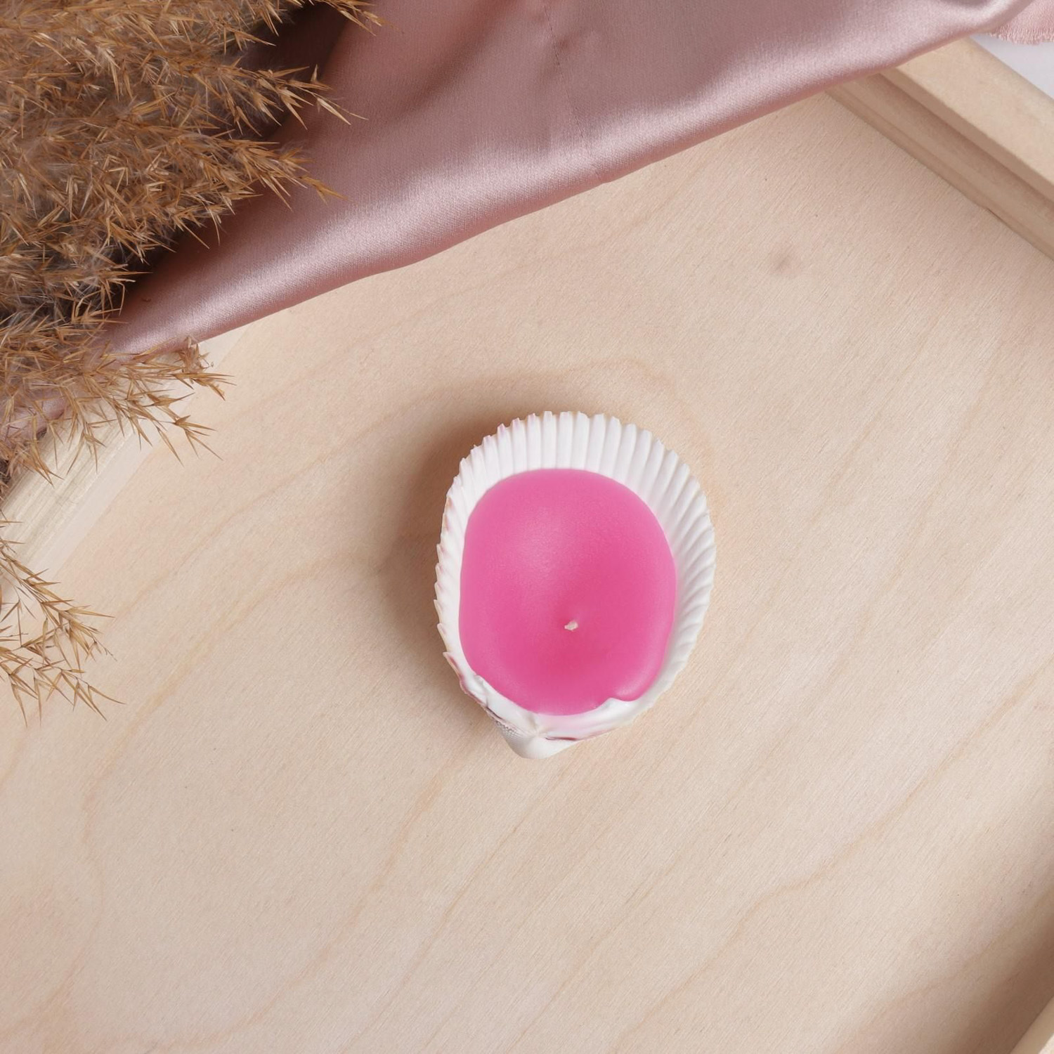 Свеча-ракушка "Time to dream",розовая, 9 х 6 х 2,5 см  6581971