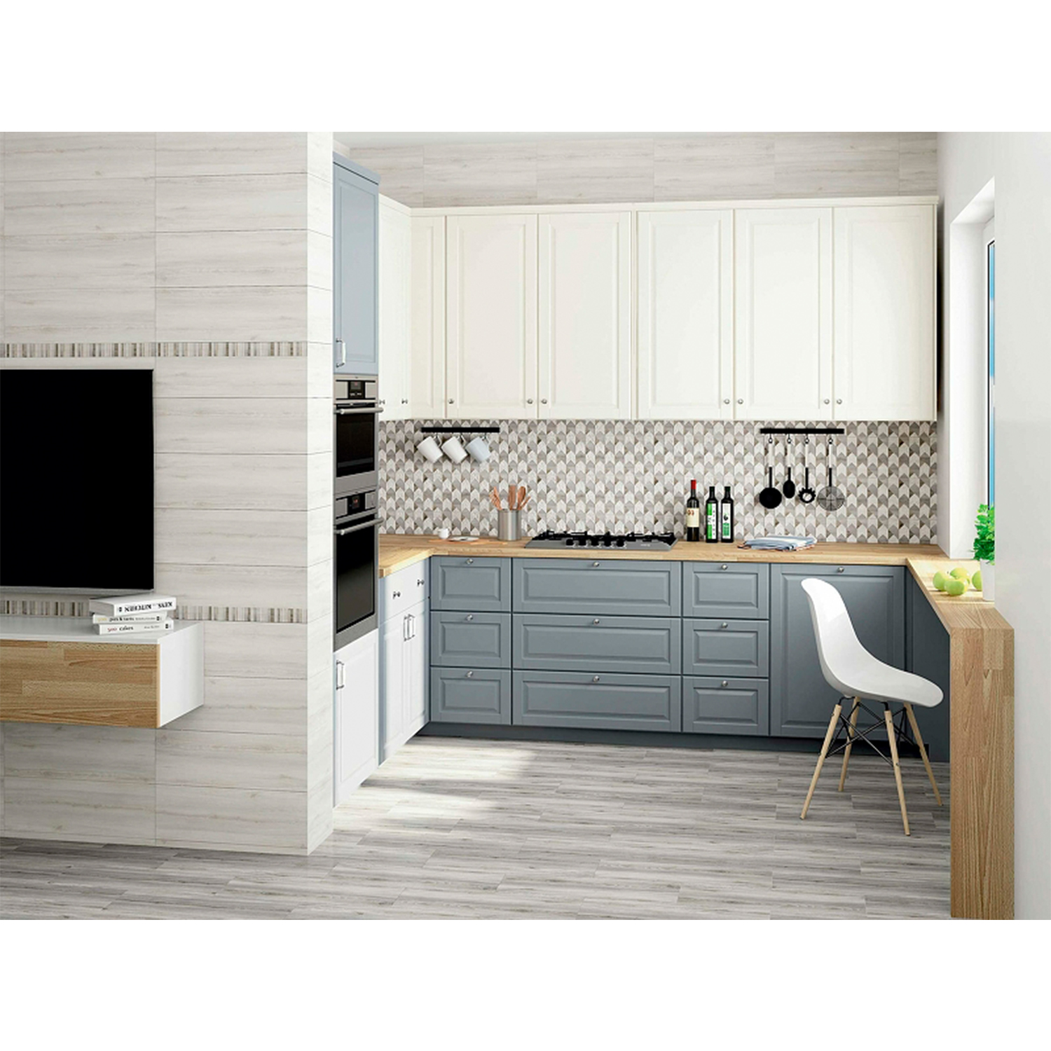 яяяКерамогранит Альбервуд белый 200*600*8,5 (0,12*8=0,96*64=61,44) 6264-0063-1001 Лассельсбергер