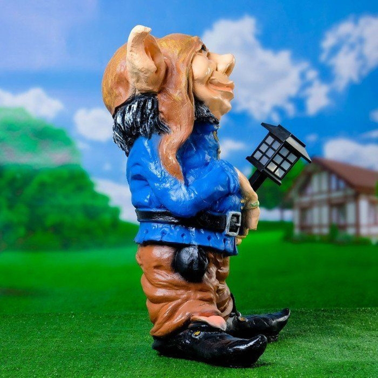 Садовый фонарь "Троль с фонарем" 45х32х58см   4203374 Садовый фонарь "Троль с фонарем" 45х32х58см   4203374