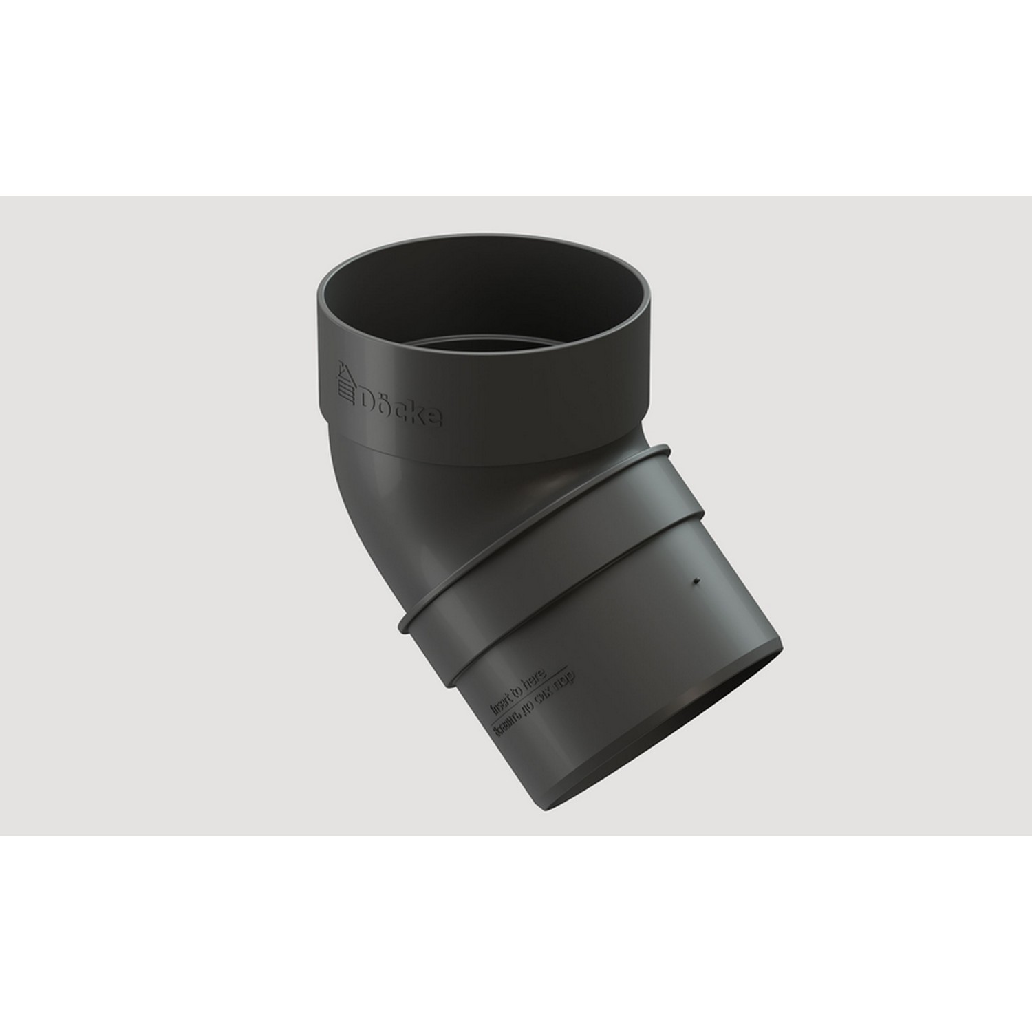 Колено трубы 80 мм * 45° Döcke STANDARD (Серый)  *1/24 Колено трубы 80 мм * 45° Döcke STANDARD (Серый)  *1/24