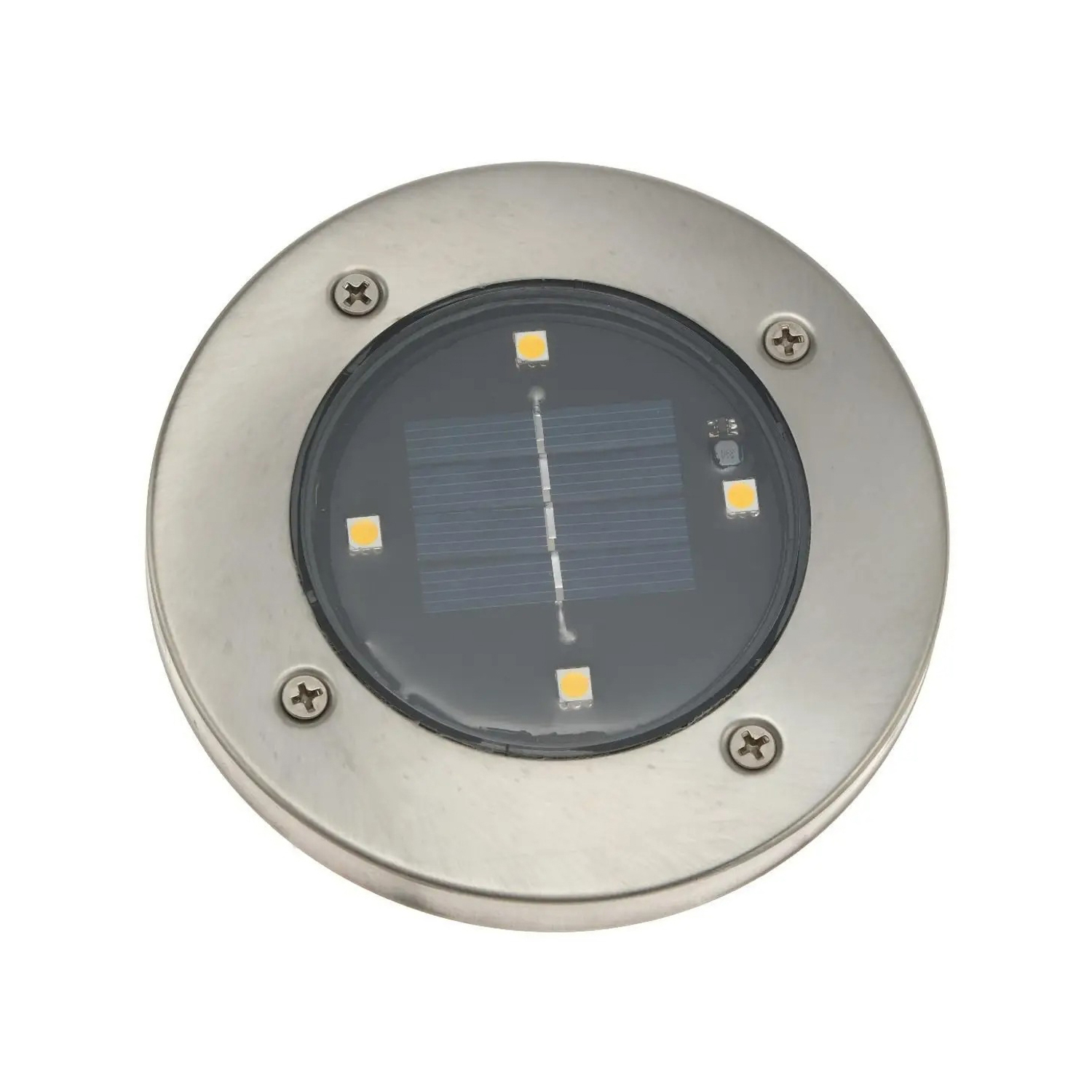 яяяСветильник грунтовый герметичный светодиодный на солнечной батарее 1,5 Вт, 4 LED, IP66,6500K 4597935