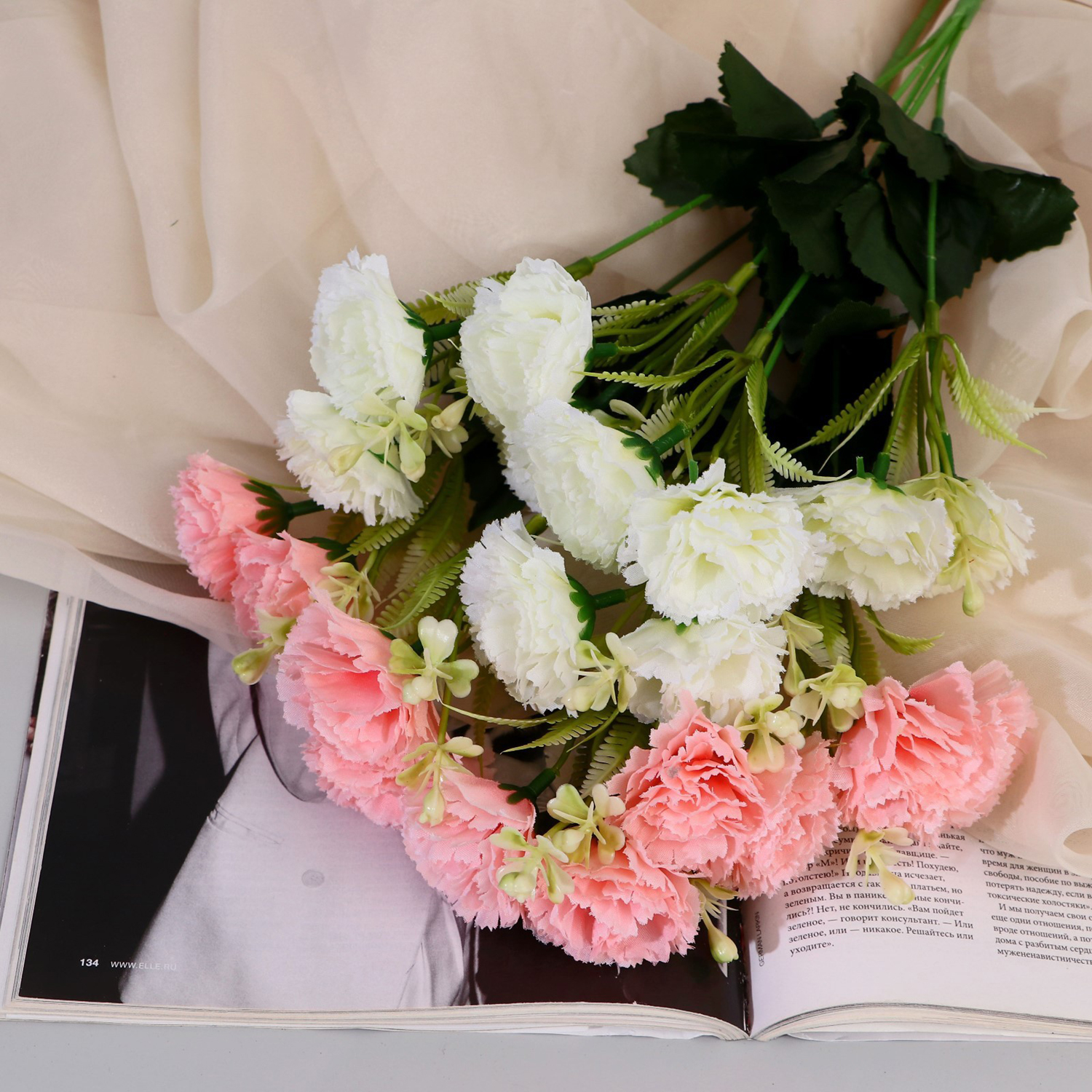 Букет "Гвоздика Айрис" 4х31 см, микс   9913386