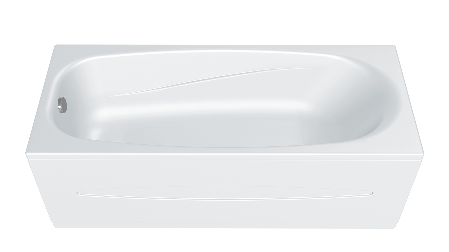 Ванна акриловая 170x70 см Универсал Oviva Base, универсальная, без ножек