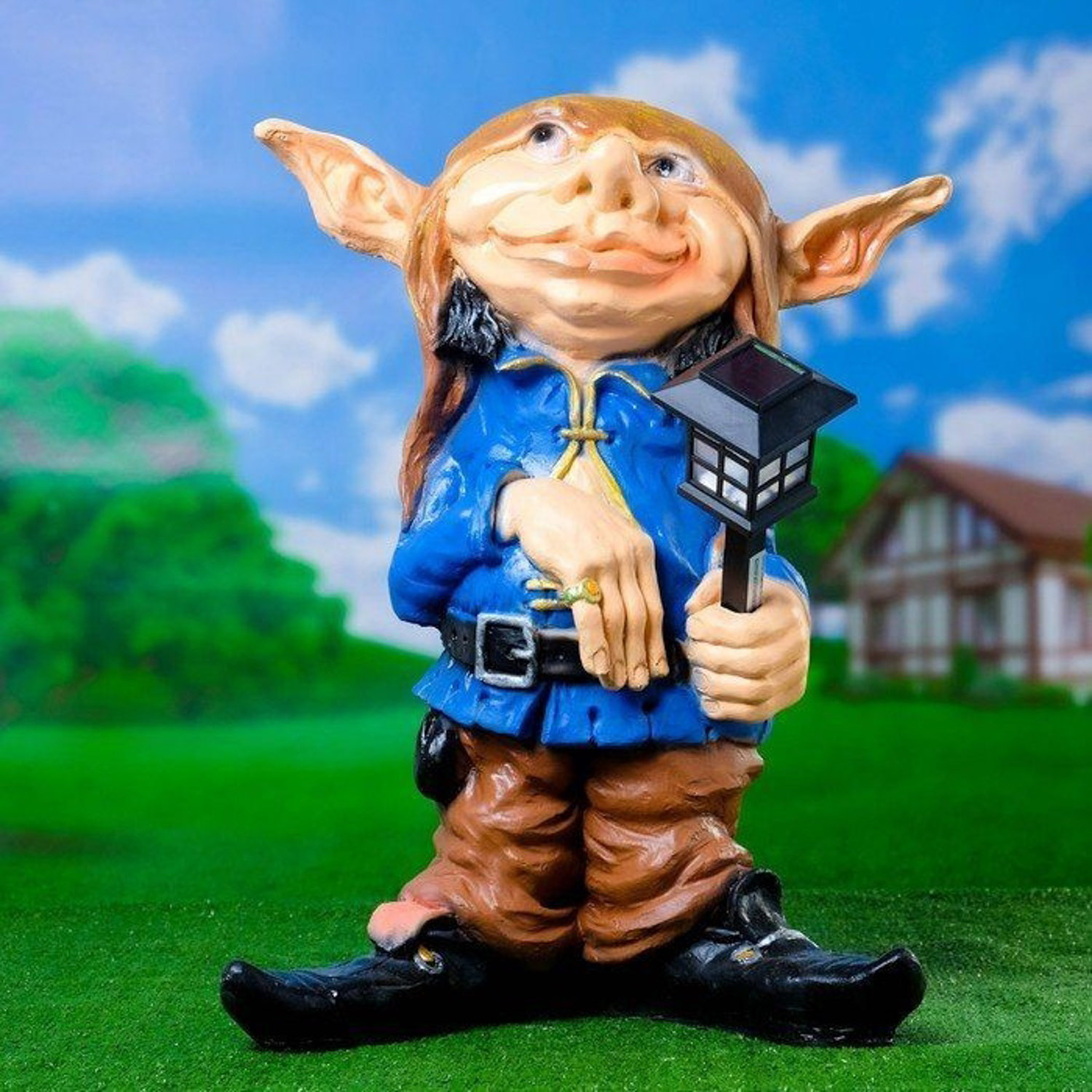 Садовый фонарь "Троль с фонарем" 45х32х58см   4203374 Садовый фонарь "Троль с фонарем" 45х32х58см   4203374