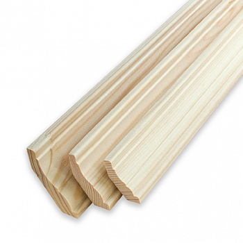 Плинтус 2.1-2.2 м, 60 мм, сращенный, бессучковый, разнобокий Плинтус 2.1-2.2 м, 60 мм, сращенный, бессучковый, разнобокий