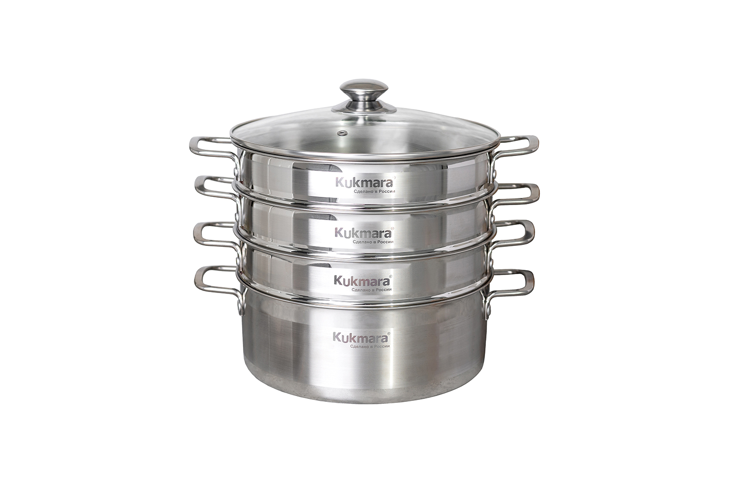 Мантоварка-пароварка нерж. 3-х ярусная, 5,0л, d280мм,выс.290мм STM502803sbG "Kukmara" *1