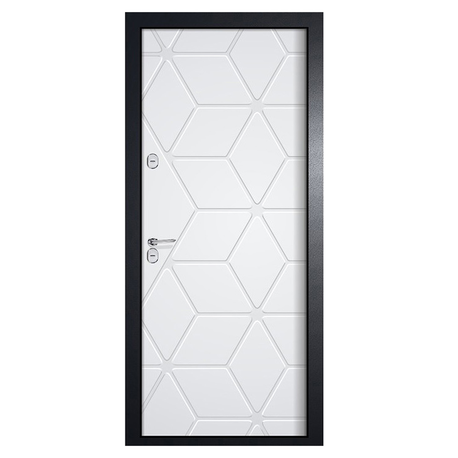 яяяДверь металлическая 8 см ГУДЗОН 3 Антик серый/МДФ16,белая 870х2050 ЛЕВАЯ короб ТЕРМОРАЗРЫВ *1