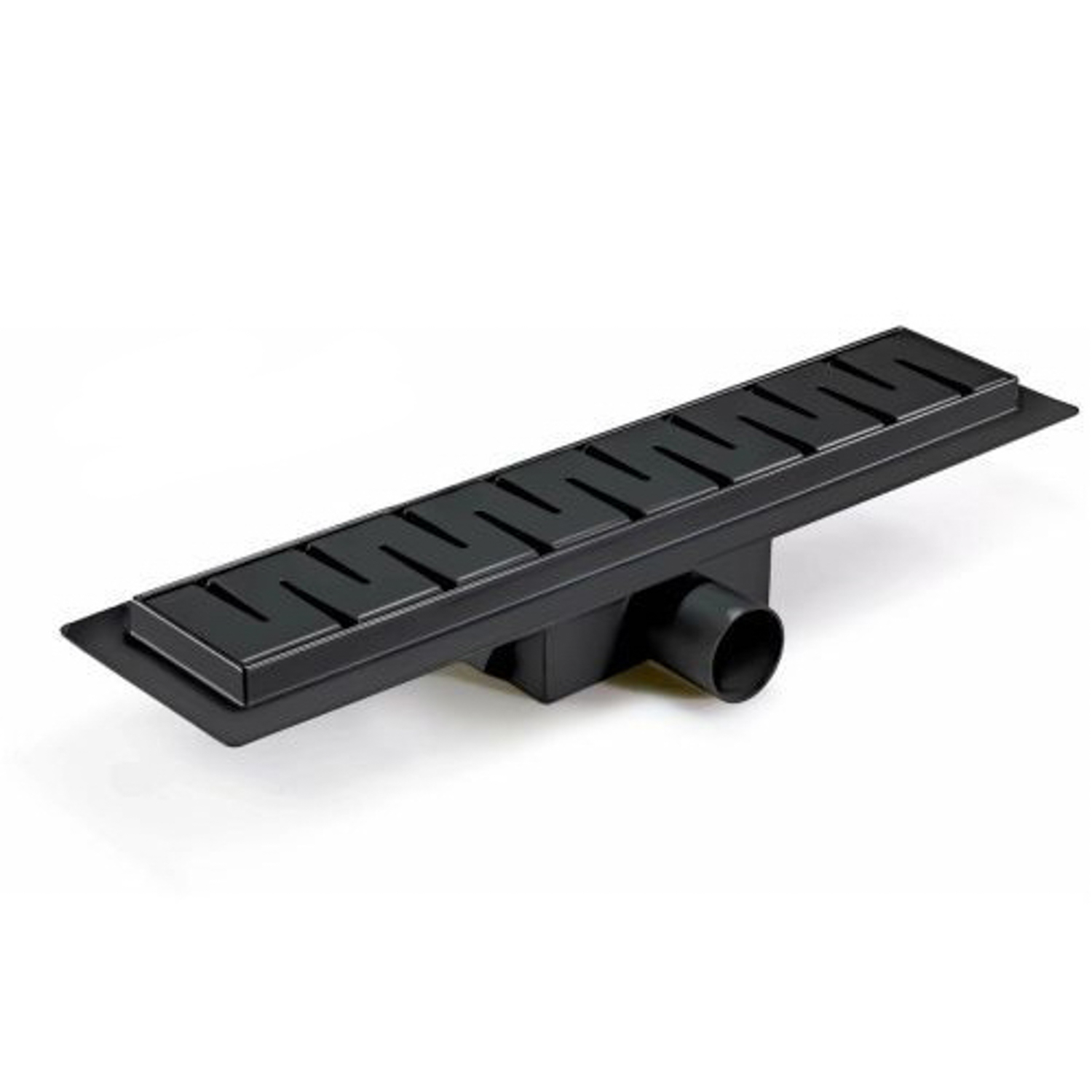 Желоб 500х70 мм, гориз. выпуск, сухой затвор TIM BAD465002BK черный мат. (1/4)	*1