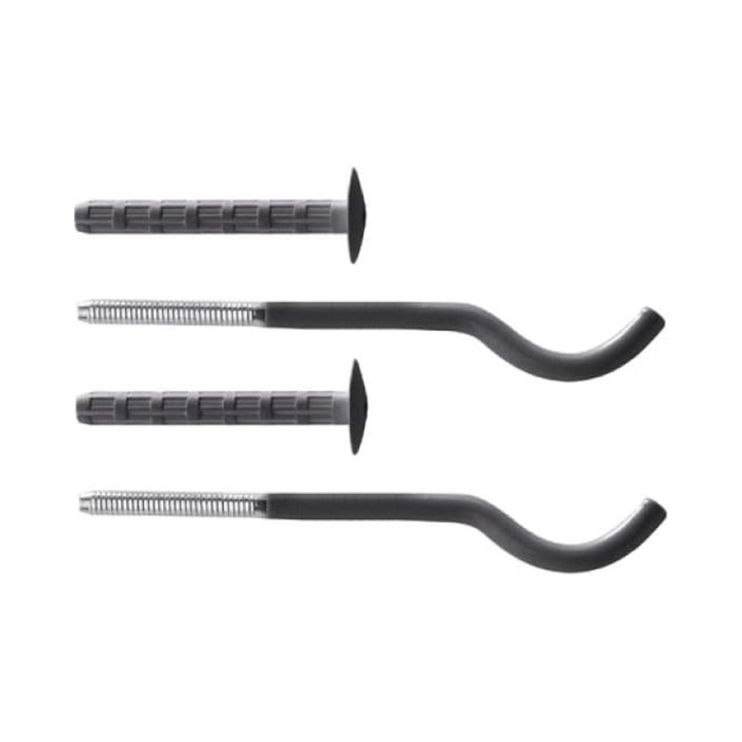 Кронштейн д/радиатора черный плоский с дюбелем 7,2х170мм  (КОМПЛЕКТ  2ШТ) *1/50