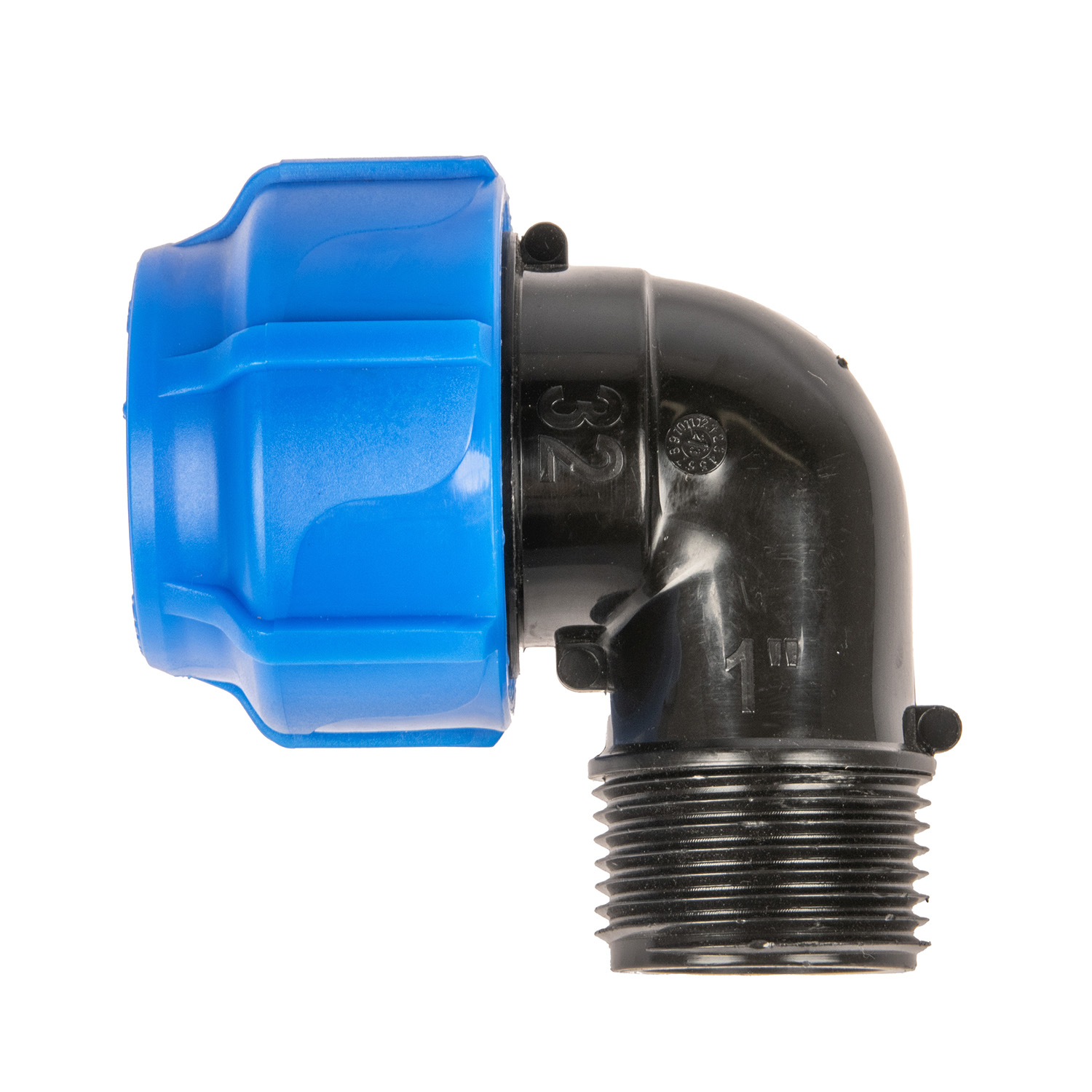 Угольник ПНД компрессия Ø 32х1" наруж. резьба *1/50