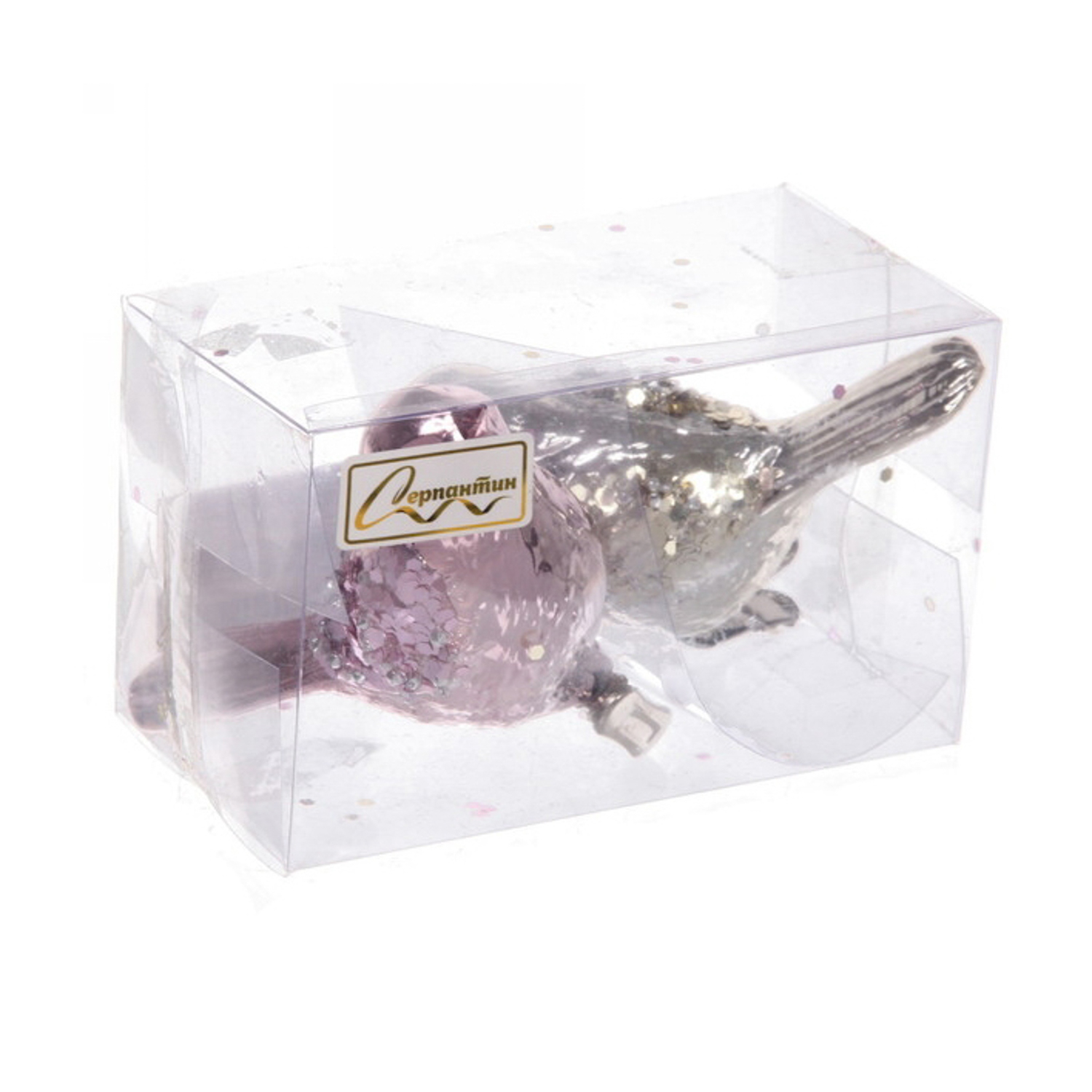 Набор украшений SHINE "Birds of Happiness" 10,5х7 см (2 шт.), baby pink/light champagne Набор украшений SHINE "Birds of Happiness" 10,5х7 см (2 шт.), baby pink/light champagne
