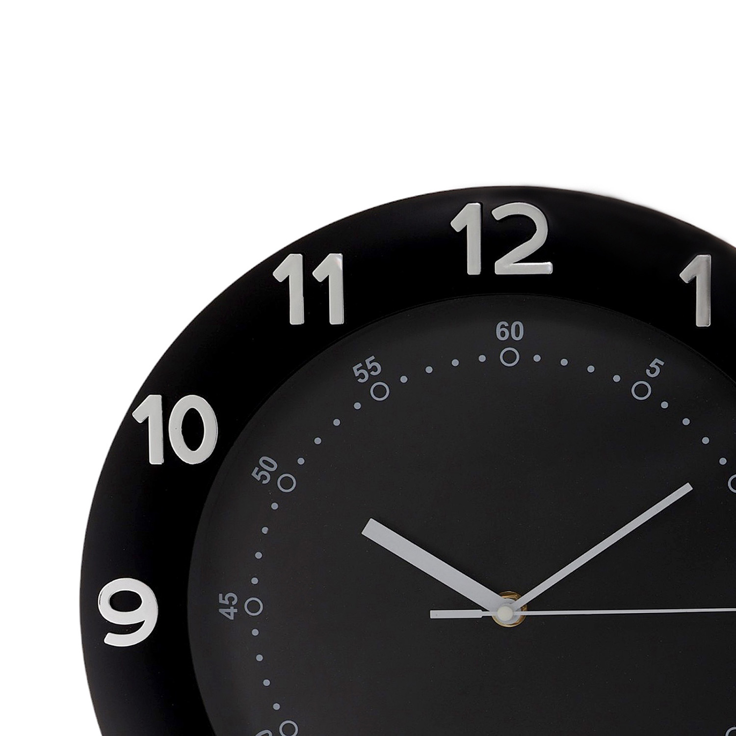 Часы настенные интерьерные, плавный ход, d-32 см, внутренний d-23.7 см, черный 10766246