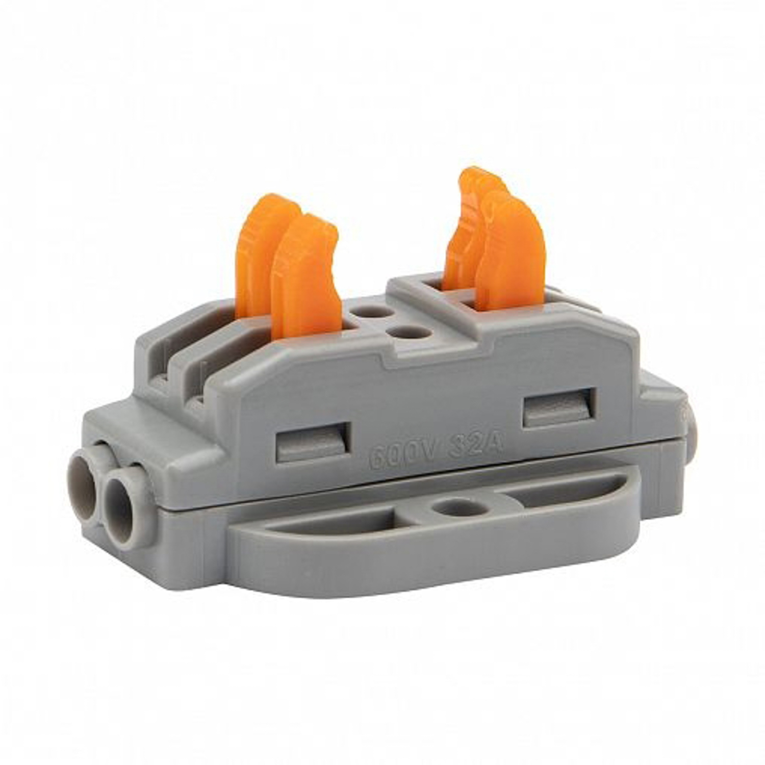 Клемма строительно-монтажная СМК 222-422P 2п 0.08-4кв.мм сер. (блист.5шт) Rexant 07-6262-5