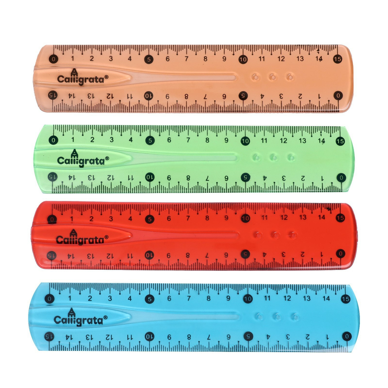 Линейка гибкая силиконовая 15см флюо МИКС 1302051