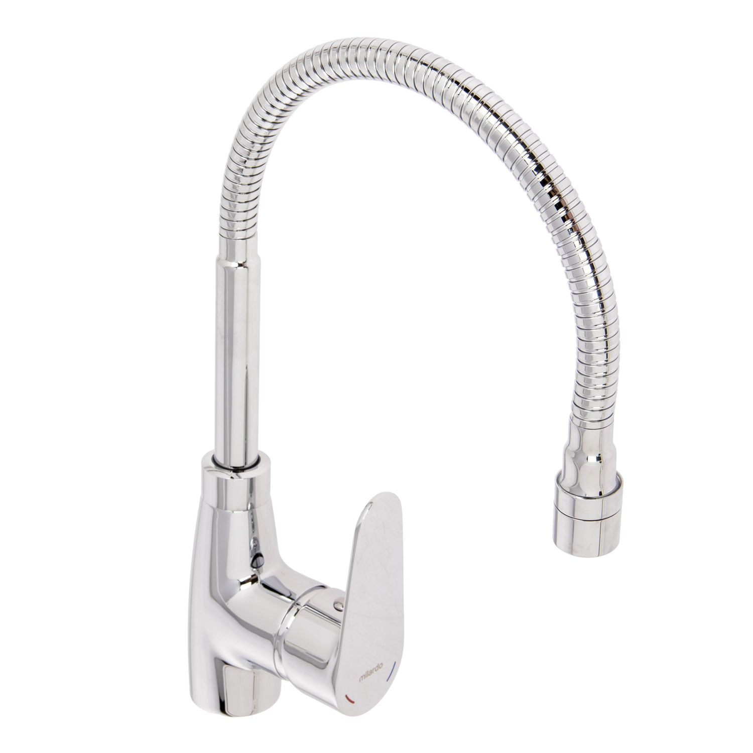 Смеситель для кухни Milardo Meal хром глянцевый, гибкий излив + душевая насадка M07SB2FM05 *1/10