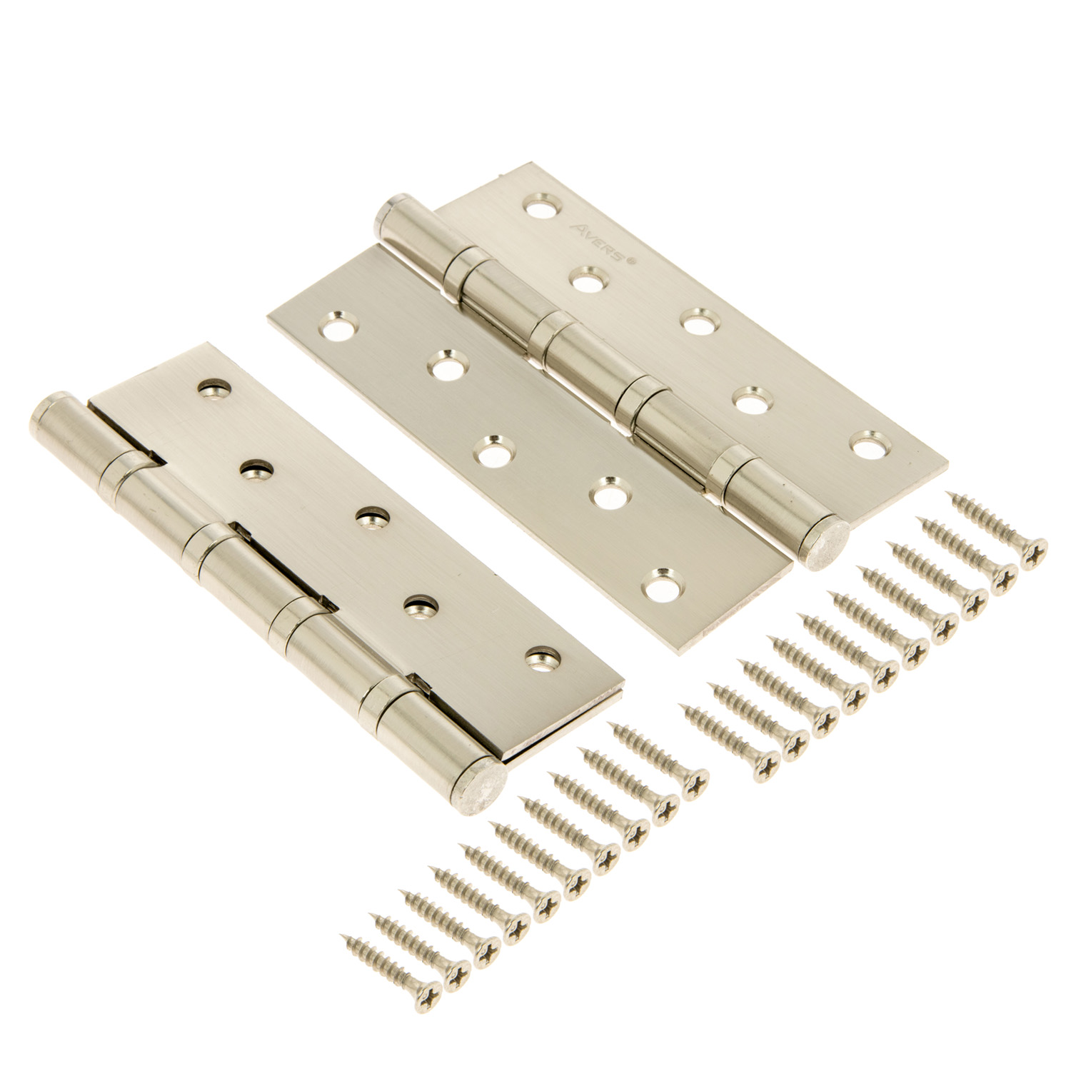 Петля универсальная 125*75*2,5мм НИКЕЛЬ матовый NIS (комплект 2шт.) AVERS *1/6/48