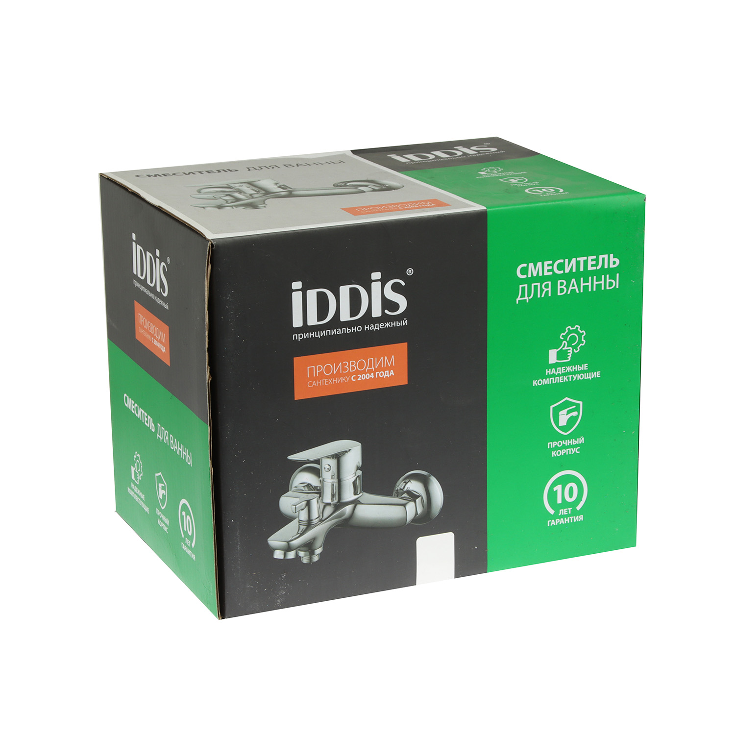 Смеситель для ванны IDDIS Vibe, короткий излив, однорычажный