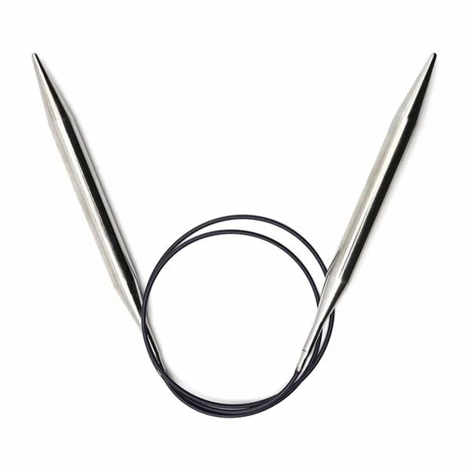 яяяСпицы вязальные круговые пластиковые 10мм 80см