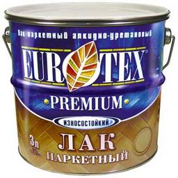 Лак алкидно-уретановый паркетный полуматовый 10 л Eurotex - Premium *1/55