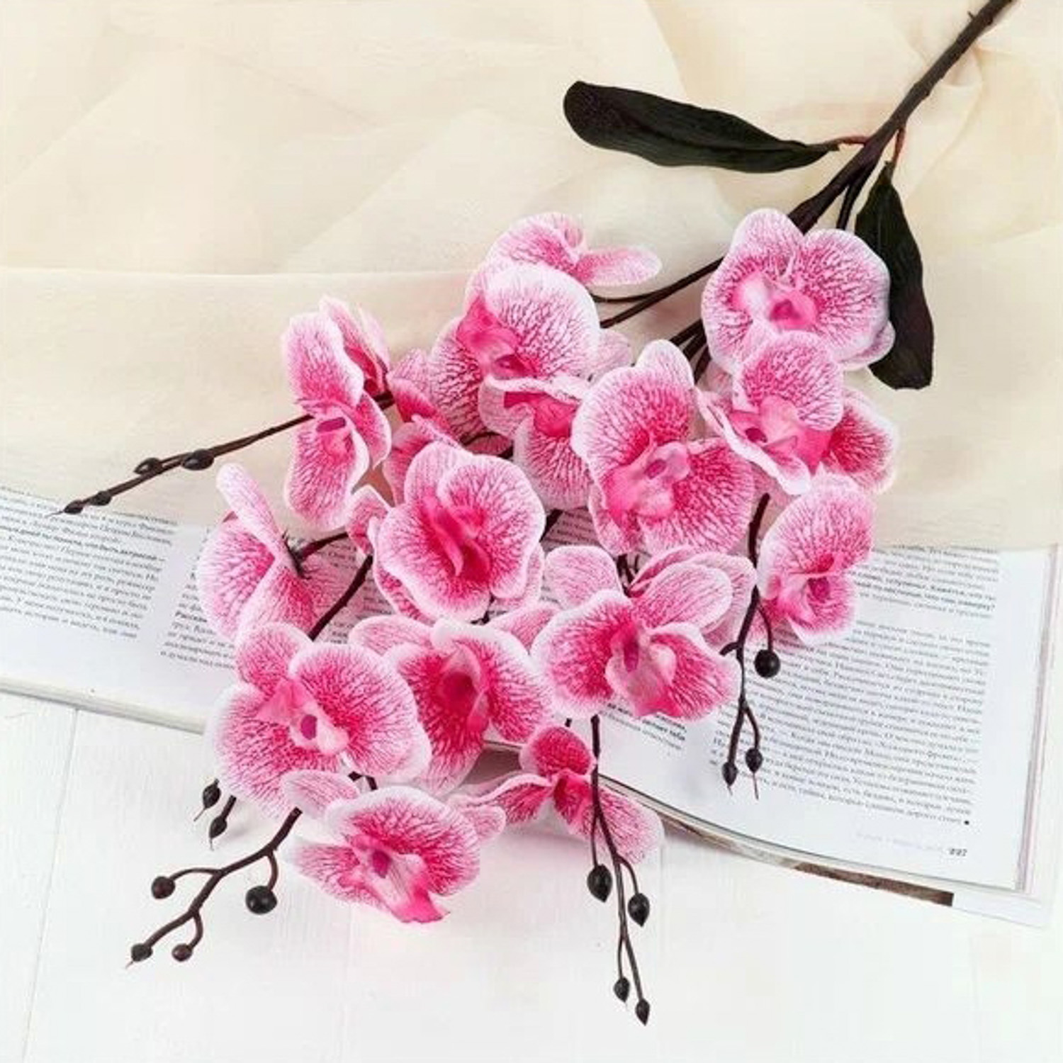 Цветы искусственные "Орхидея фаленопсис" 8х80 см, розовый микс 4301701