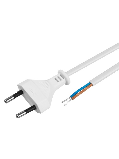 Шнур с выкл. и вилкой  ШВВП 2х0,5мм2 1,8м бел. TDM SQ1305-1002 *1/180