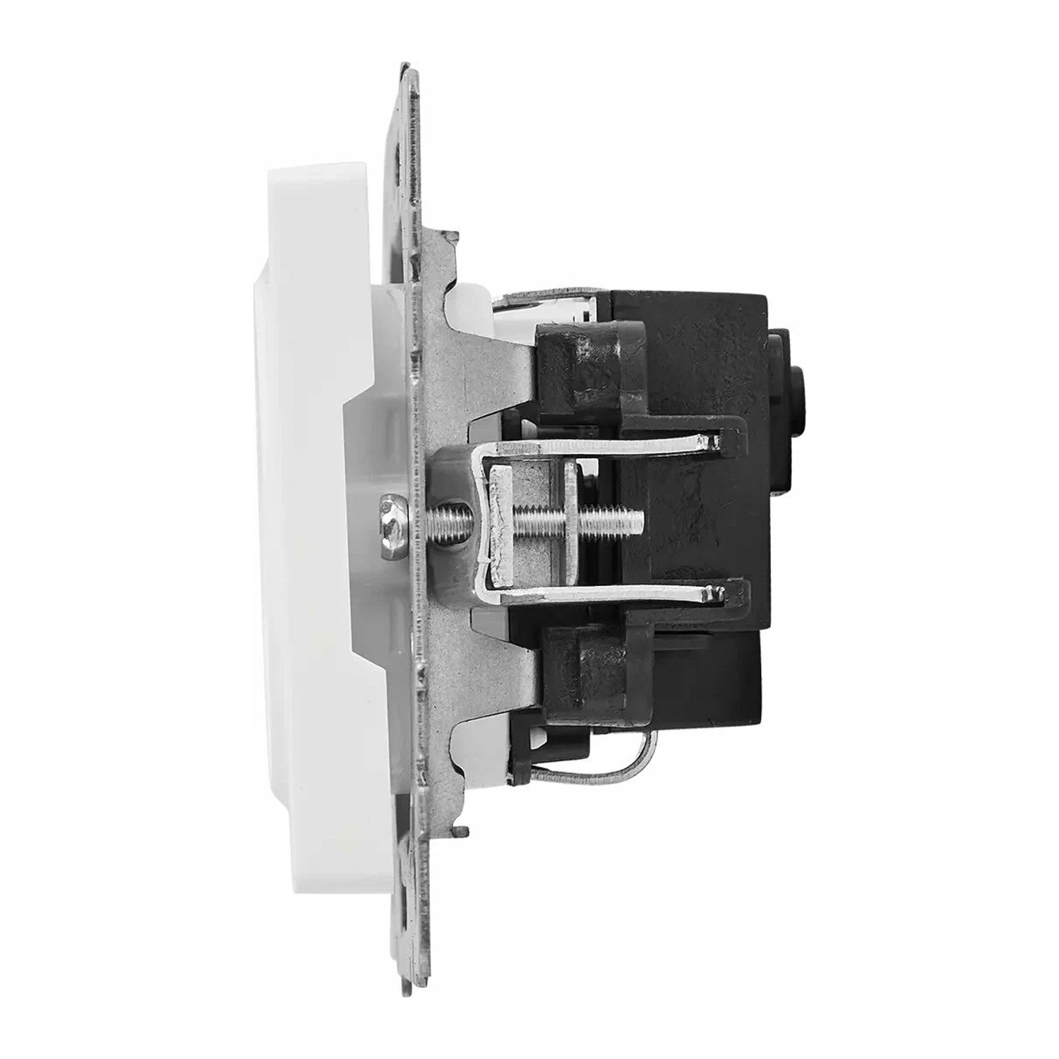 Механизм розетки "BRITE" 1-мест. белая с заземлением 16 А IEK BR-R11-16-K01-F  *10/100