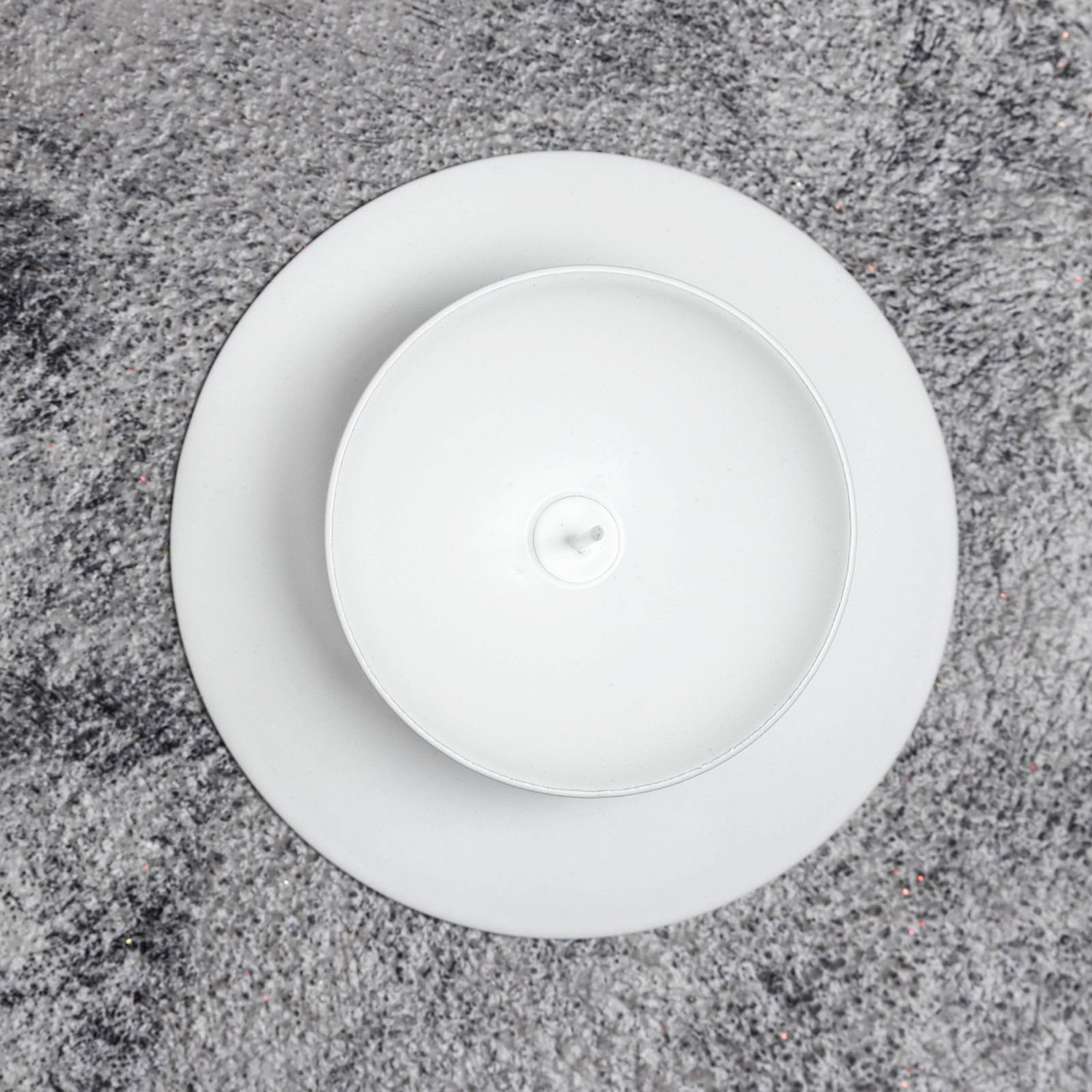 Подсвечник металл на 1 свечу "Гадальный Н", 3х7,3 см, белый 1596014