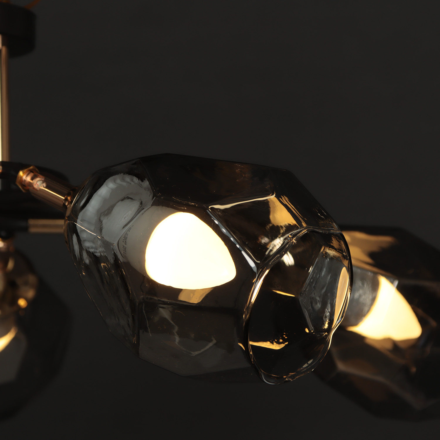 Люстра N4202/5 COFFEE+FGD 5*40W  E27 (d-670; h-310)  VERNER LIGHTING *1