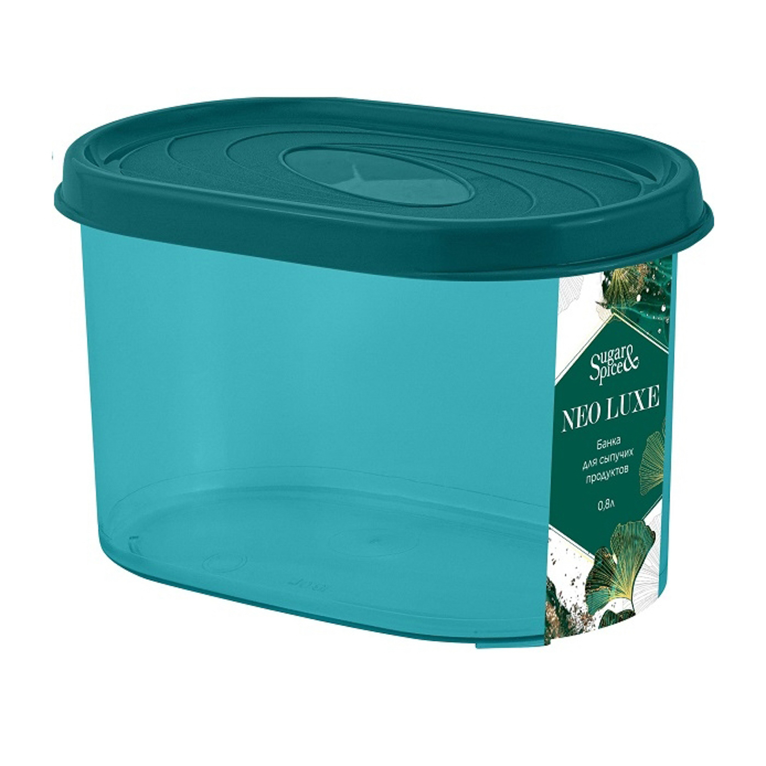 Банка для продуктов пластм. "NEO LUXE" 0,8л 155x90x188мм Изумрудный агат SE300810100 *1/15 Банка для продуктов пластм. "NEO LUXE" 0,8л 155x90x188мм Изумрудный агат SE300810100 *1/15