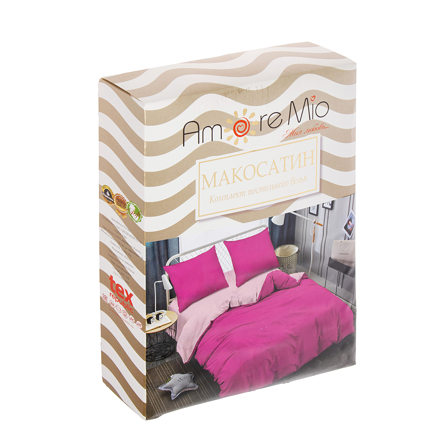 Постельное белье 2сп макосатин 22251 Leila Amore Mio, наволочки 70*70 - 2шт *1 *