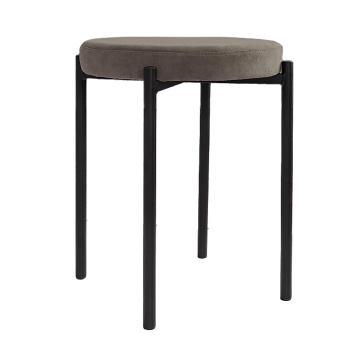 Табурет FORPOST Cindy, 44х50х44 см, микровелюр конфетти смоки, серый Табурет FORPOST Cindy, 44х50х44 см, микровелюр конфетти смоки, серый