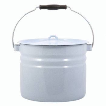 Ведро эмалированное 9л d240мм цилиндр., с Крышкой, без деколи С-1221Ц *1/4