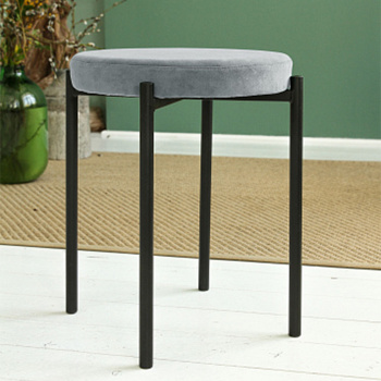 Табурет металл."Cindy" 430x470x600 380мм,опора металл 22мм черный КОНФЕТТИ СТОУН*2