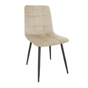 Стул FORPOST Тиффани, 43x84x37 см, велюр конфетти крем, бежевый Стул FORPOST Тиффани, 43x84x37 см, велюр конфетти крем, бежевый