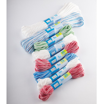 Шнур полипропиленовый d 2мм дл.10м вязаный Белый арт.30002 ("Сибшнур") *1/200