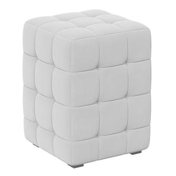 Пуф ТриЯ, 40х30х30 см, квадрат, кожзам, белый аристо Пуф ТриЯ, 40х30х30 см, квадрат, кожзам, белый аристо