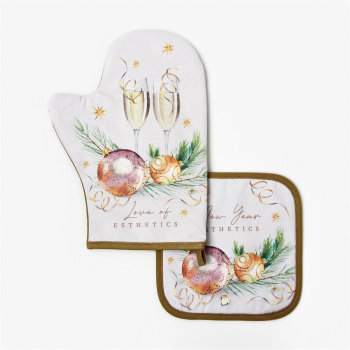 Набор прихваток Esthetics варежка-прихватка 20х28см, прихватка 19х19см Этель *1