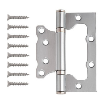 Петля без врезки 100*75*2,5мм ХРОМ суперматовый CRS Code Deco *1/25/100