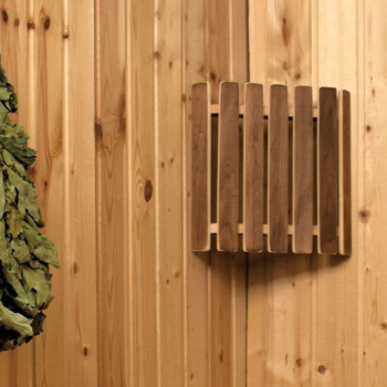 Абажур для светильника, угловой, плоский, обожжённая липа, 29,5х27,5х6 см, "Банные штучки" в терм./1