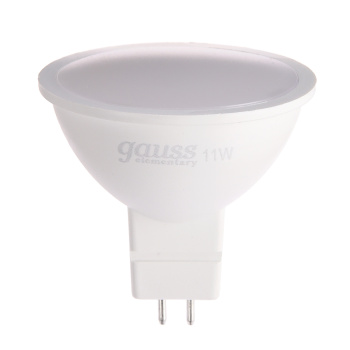 Лампа светодиодная Gauss Elementary, GU5.3, 11 Вт, 850 Лм, 4000 К, нейтральный белый