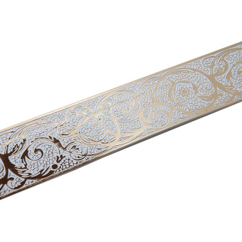 Карниз потолочный 3-рядный Белый/золото Вензель 3,0м Магеллан *1/5