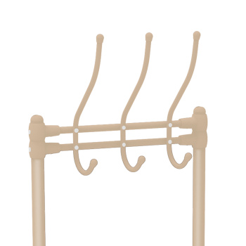 Вешалка напольная "Прихожая" "Ника" с полк.д/обуви,ш.0,48м,в.1,75м,гл.0,34м Беж.мет. ВПШ3/БМ-К *1