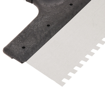 Шпатель фасадный нерж.сталь зубчат 250мм пласт.руч 6*6мм T4P(арт.1201176) *1/10/60