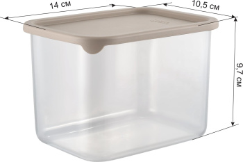 Банка для продуктов пластм. "Vanilla" 1л 140x105x97мм Латте SE168110005 "Sugar&Spice" *1/16