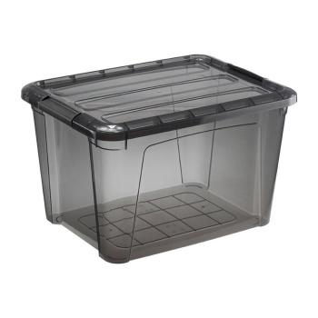 Контейнер д/хранения пластм. "Кип" 15,5л 375х285х230мм Прозрачный дымч. М2337 ("М-Пластика") *1/5